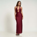 INES DRESS - BURGUNDY | Half Naked Swim | bikinis y vestidos de playa