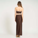 Vestido de playa - Half Naked Swim - ISA DRESS - CHOCOLATE WITH TRIM