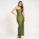 Vestido de playa - Half Naked Swim - ISA DRESS - MOSS WITH TRIM