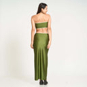Vestido de playa - Half Naked Swim - ISA DRESS - MOSS WITH TRIM