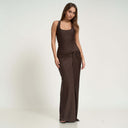Vestido de playa - Half Naked Swim - LEA DRESS - CHOCOLATE