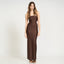 ISA DRESS - CHOCOLATE WITH TRIM