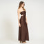ISA DRESS - CHOCOLATE WITH TRIM