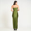 ISA DRESS - MOSS WITH TRIM