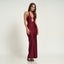 INES DRESS - BURGUNDY