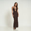 INES DRESS - CHOCOLATE