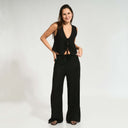 SOLEIL LINEN PANTS - BLACK | Half Naked Swim | bikinis y vestidos de playa