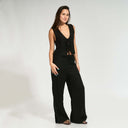 SOLEIL LINEN PANTS - BLACK | Half Naked Swim | bikinis y vestidos de playa