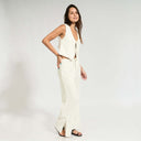 SOLEIL LINEN PANTS - WHITE | Half Naked Swim | bikinis y vestidos de playa